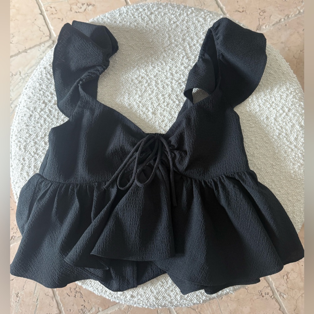 Urban Outfitters Black Textured Top